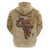 Personalized Africa On World Map Zip Hoodie