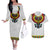 Egyptian Horus Couples Matching Off The Shoulder Long Sleeve Dress and Hawaiian Shirt Gods of Egypt - Wonder Print Shop