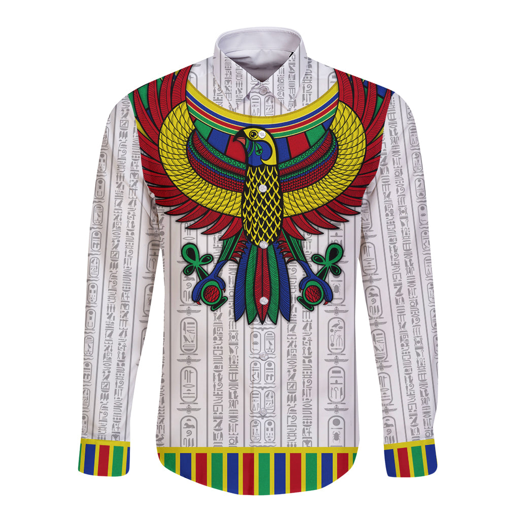 Egyptian Horus Long Sleeve Button Shirt Gods of Egypt - Wonder Print Shop