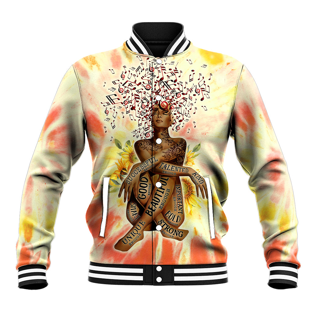 Black Queen Tie Dye Baseball Jacket - Wonder Print Shop