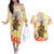 Black Queen Tie Dye Couples Matching Off The Shoulder Long Sleeve Dress and Hawaiian Shirt - Wonder Print Shop