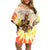 Black Queen Tie Dye Family Matching Off Shoulder Short Dress and Hawaiian Shirt - Wonder Print Shop