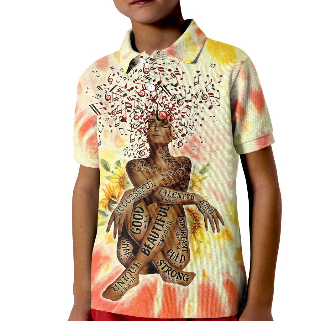 Black Queen Tie Dye Kid Polo Shirt - Wonder Print Shop