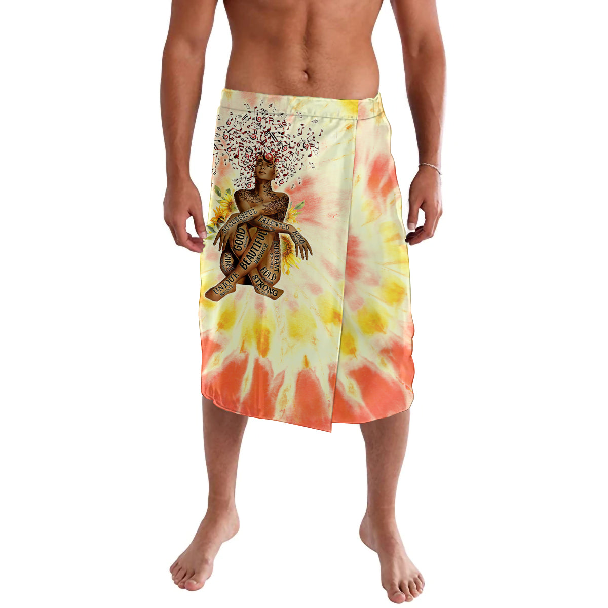 Black Queen Tie Dye Lavalava - Wonder Print Shop