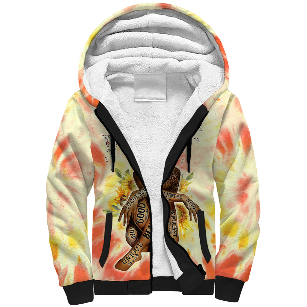 Black Queen Tie Dye Sherpa Hoodie