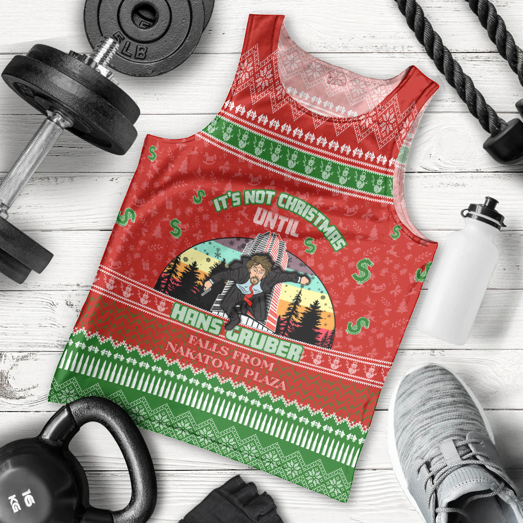 It's Not Christmas Unil Hans Gruber Falls From Nakatomi Plaza Men Tank Top Xmas Eve 1988 - Wonder Print Shop