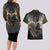 Anubis Couples Matching Long Sleeve Bodycon Dress and Hawaiian Shirt Egypt Pattern Black - Wonder Print Shop