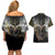 Anubis Couples Matching Off Shoulder Short Dress and Hawaiian Shirt Egypt Pattern Black - Wonder Print Shop