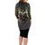 Anubis Family Matching Long Sleeve Bodycon Dress and Hawaiian Shirt Egypt Pattern Black - Wonder Print Shop