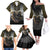 Anubis Family Matching Off Shoulder Long Sleeve Dress and Hawaiian Shirt Egypt Pattern Black - Wonder Print Shop