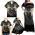 Anubis Family Matching Off Shoulder Maxi Dress and Hawaiian Shirt Egypt Pattern Black - Wonder Print Shop