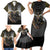 Anubis Family Matching Short Sleeve Bodycon Dress and Hawaiian Shirt Egypt Pattern Black - Wonder Print Shop