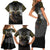 Anubis Family Matching Short Sleeve Bodycon Dress and Hawaiian Shirt Egypt Pattern Black - Wonder Print Shop