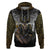 Anubis Zip Hoodie Egypt Pattern Black - Wonder Print Shop