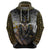 Anubis Zip Hoodie Egypt Pattern Black - Wonder Print Shop