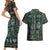 Egyptian Hieroglyphs And Deities Couples Matching Short Sleeve Bodycon Dress and Hawaiian Shirt - Wonder Print Shop