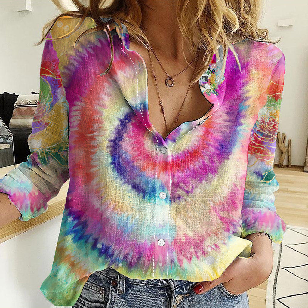 we-are-all-human-lgbt-women-casual-shirt-skull-tie-dye