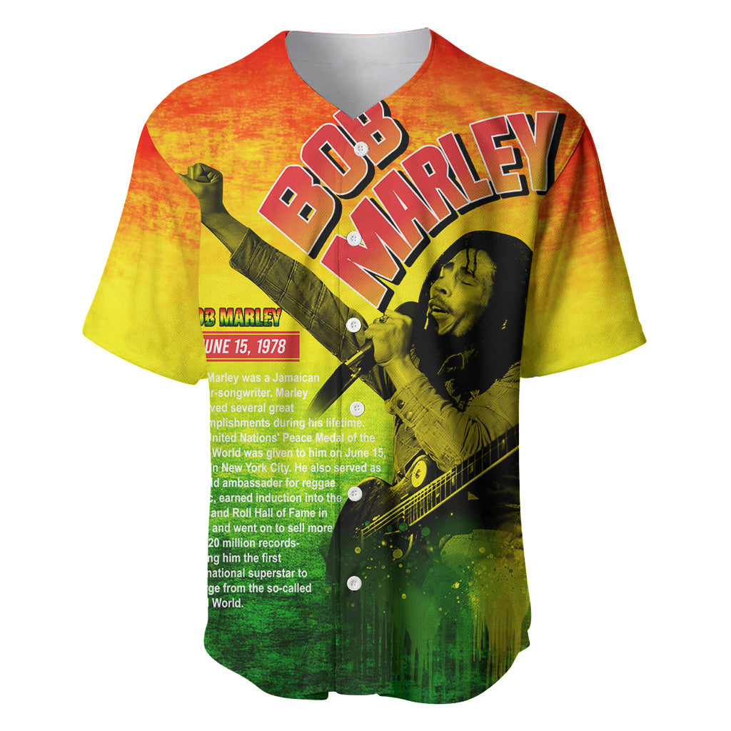 The Real Bob Marley Baseball Jersey African Jamaica Reggae