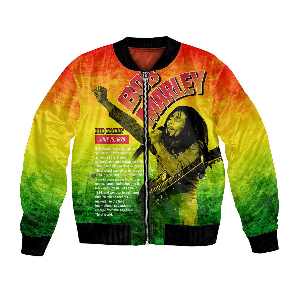 The Real Bob Marley Bomber Jacket African Jamaica Reggae