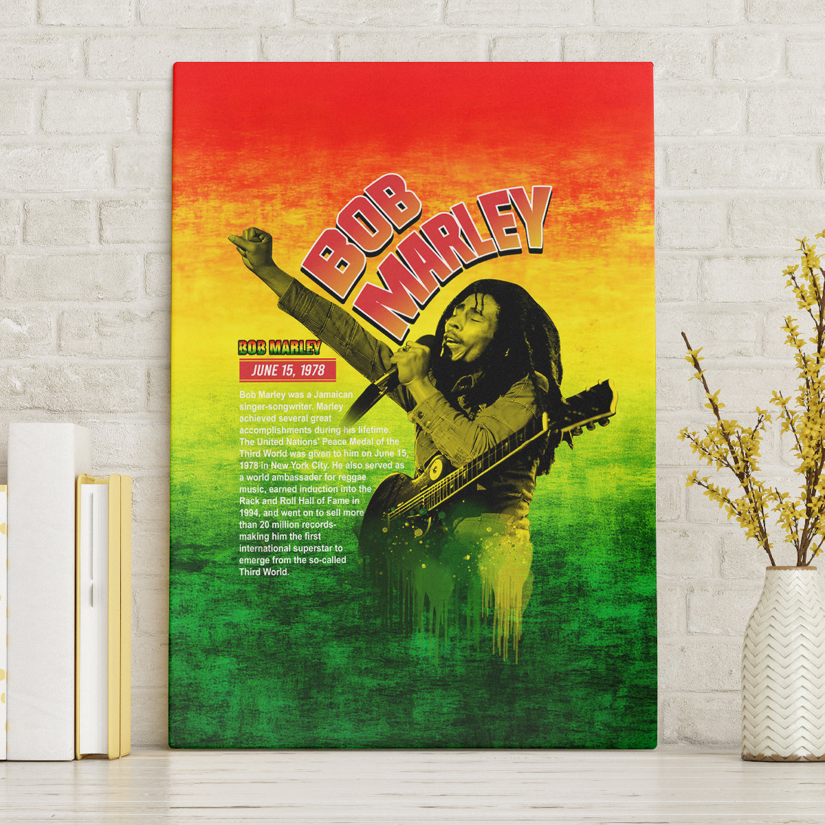 The Real Bob Marley Canvas Wall Art African Jamaica Reggae