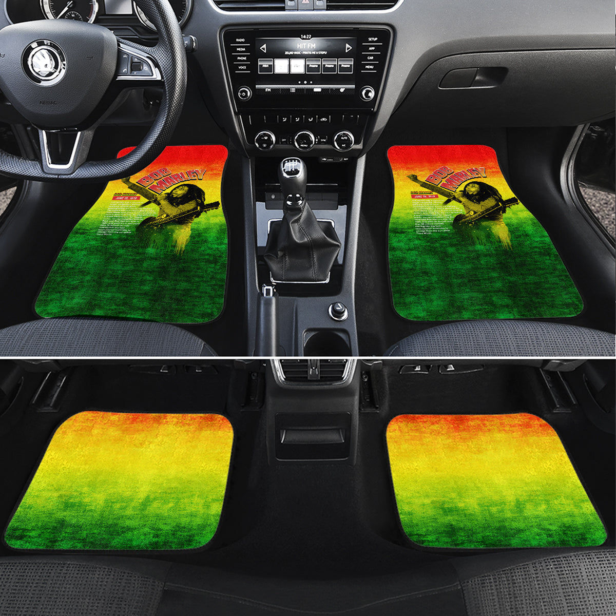 The Real Bob Marley Car Mats African Jamaica Reggae