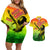 The Real Bob Marley Couples Matching Off Shoulder Short Dress and Hawaiian Shirt African Jamaica Reggae