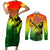 The Real Legend Bob Couples Matching Short Sleeve Bodycon Dress and Long Sleeve Button Shirt African Jamaica Reggae - Wonder Print Shop