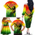 The Real Bob Marley Family Matching Off Shoulder Long Sleeve Dress and Hawaiian Shirt African Jamaica Reggae