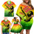 The Real Bob Marley Family Matching Off Shoulder Short Dress and Hawaiian Shirt African Jamaica Reggae