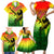 The Real Bob Marley Family Matching Short Sleeve Bodycon Dress and Hawaiian Shirt African Jamaica Reggae