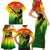 The Real Bob Marley Family Matching Short Sleeve Bodycon Dress and Hawaiian Shirt African Jamaica Reggae