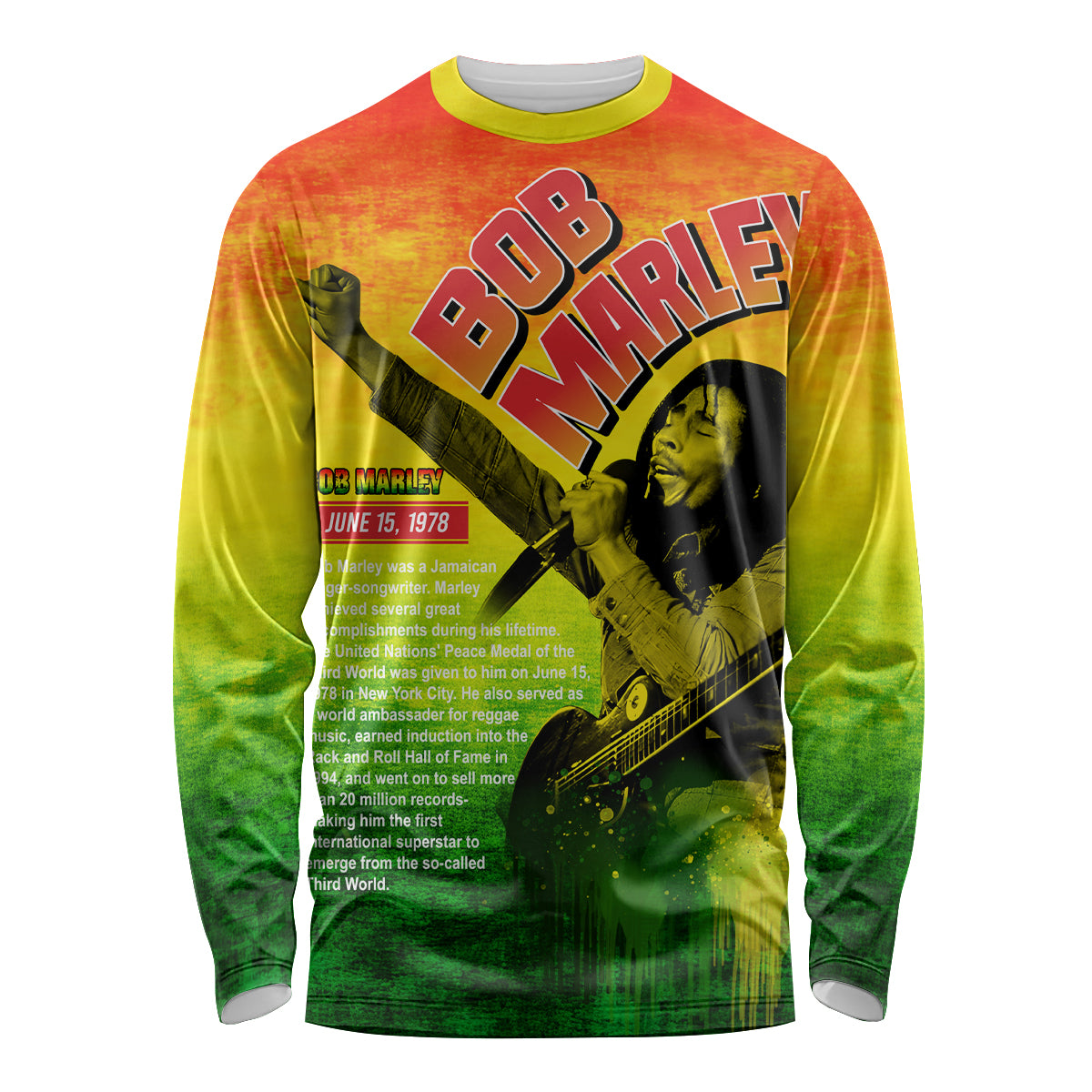 The Real Bob Marley Long Sleeve Shirt African Jamaica Reggae