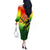 The Real Bob Marley Off The Shoulder Long Sleeve Dress African Jamaica Reggae