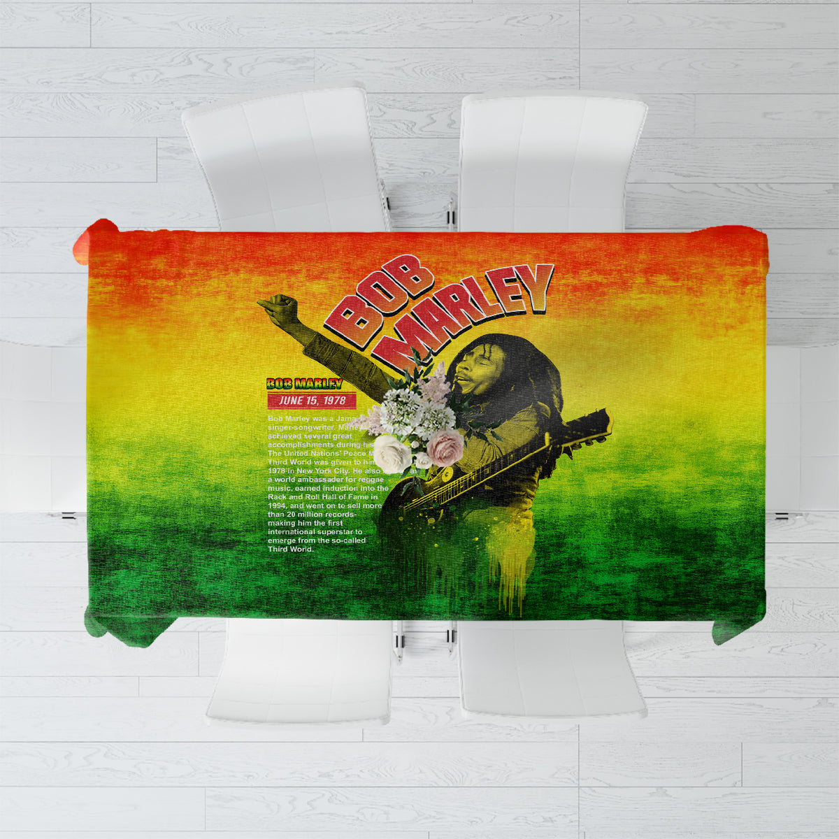 The Real Bob Marley Tablecloth African Jamaica Reggae