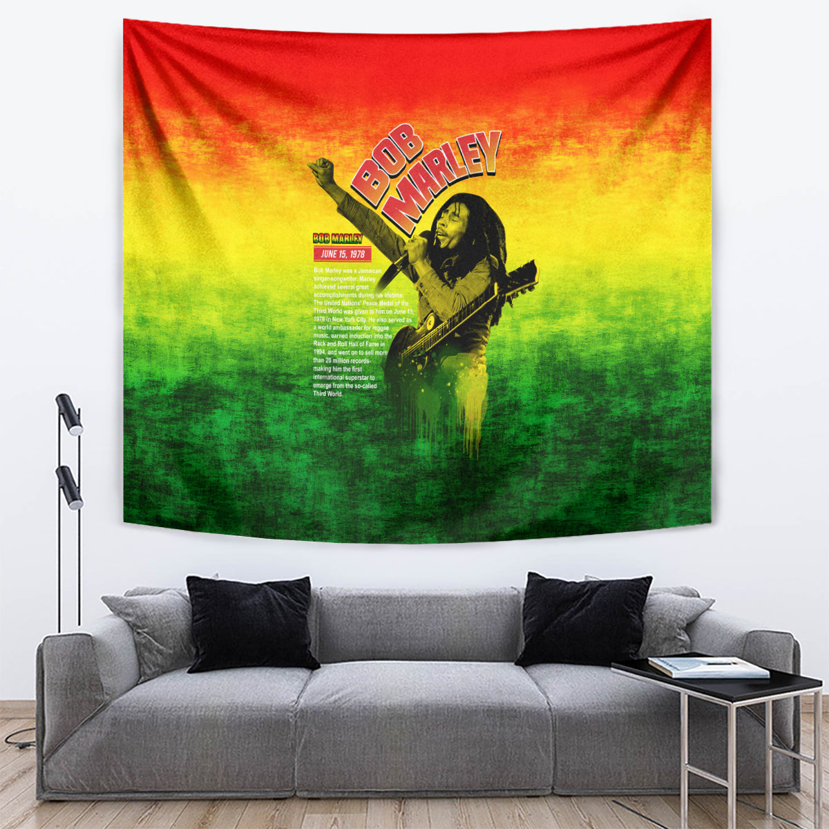 The Real Bob Marley Tapestry African Jamaica Reggae