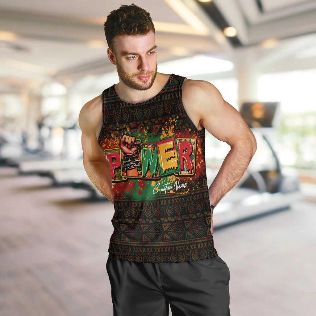 Personalized Power African Men Tank Top - Wonder Print Shop