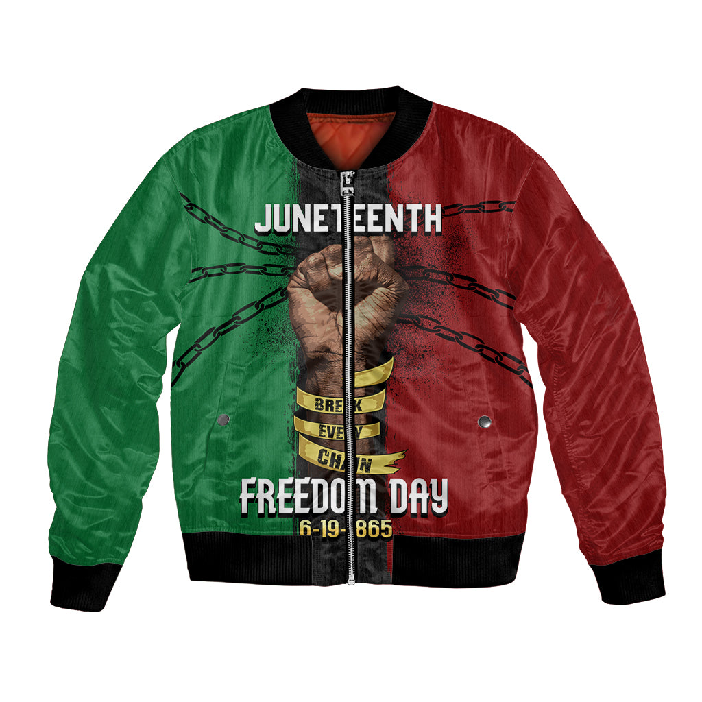 Juneteenth Freedom Day Bomber Jacket Black Pride Month - Wonder Print Shop