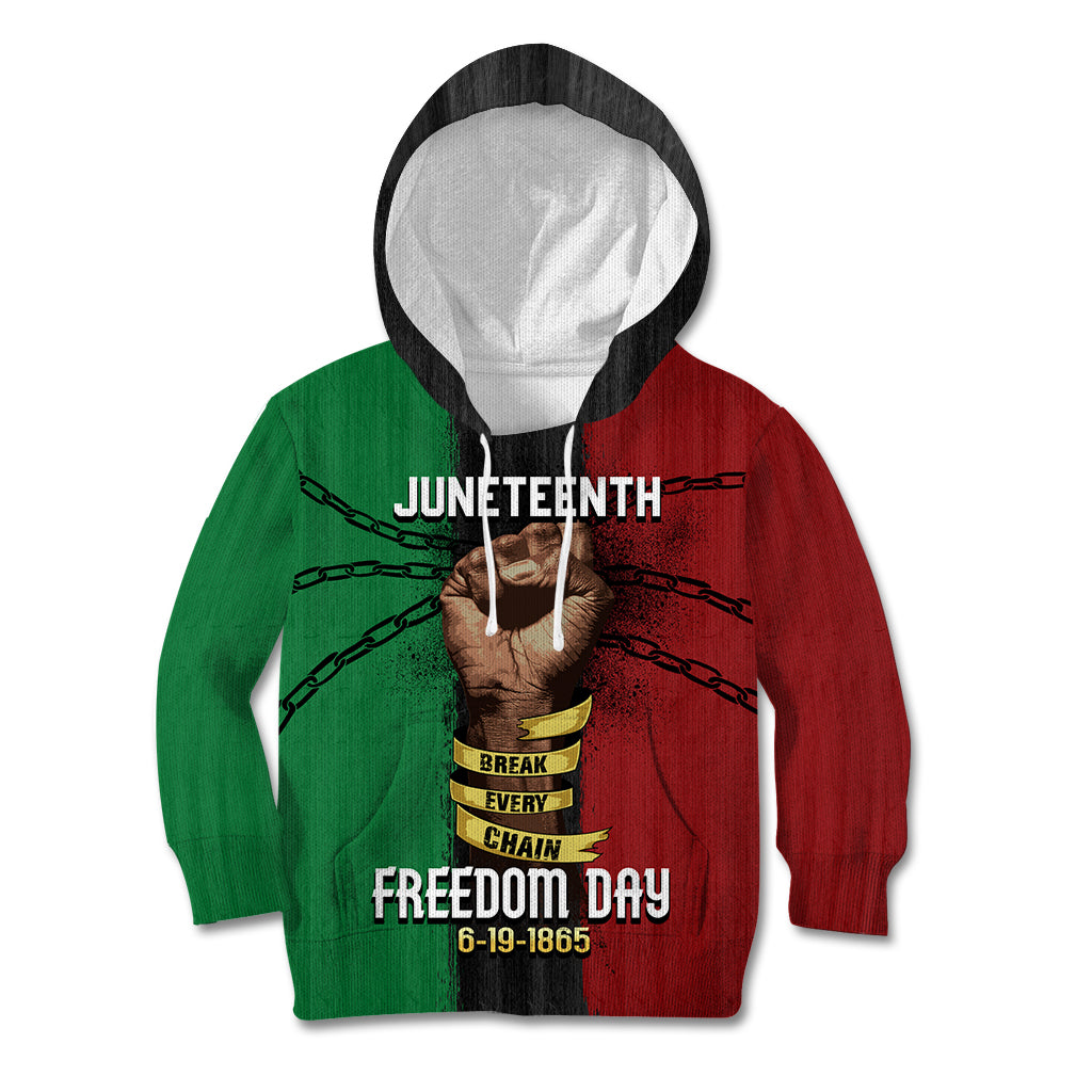 Juneteenth Freedom Day Kid Hoodie Black Pride Month - Wonder Print Shop