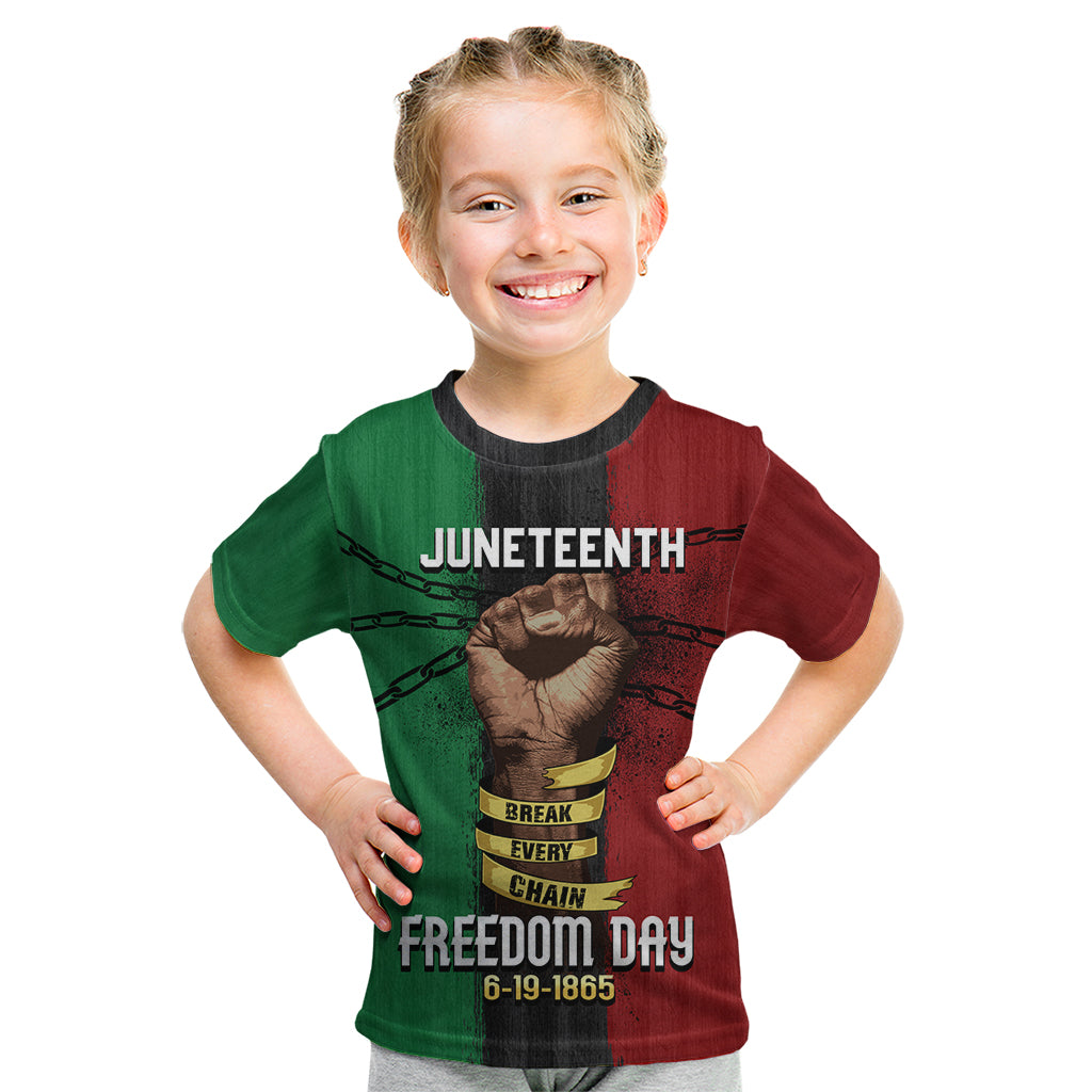 Juneteenth Freedom Day Kid T Shirt Black Pride Month - Wonder Print Shop