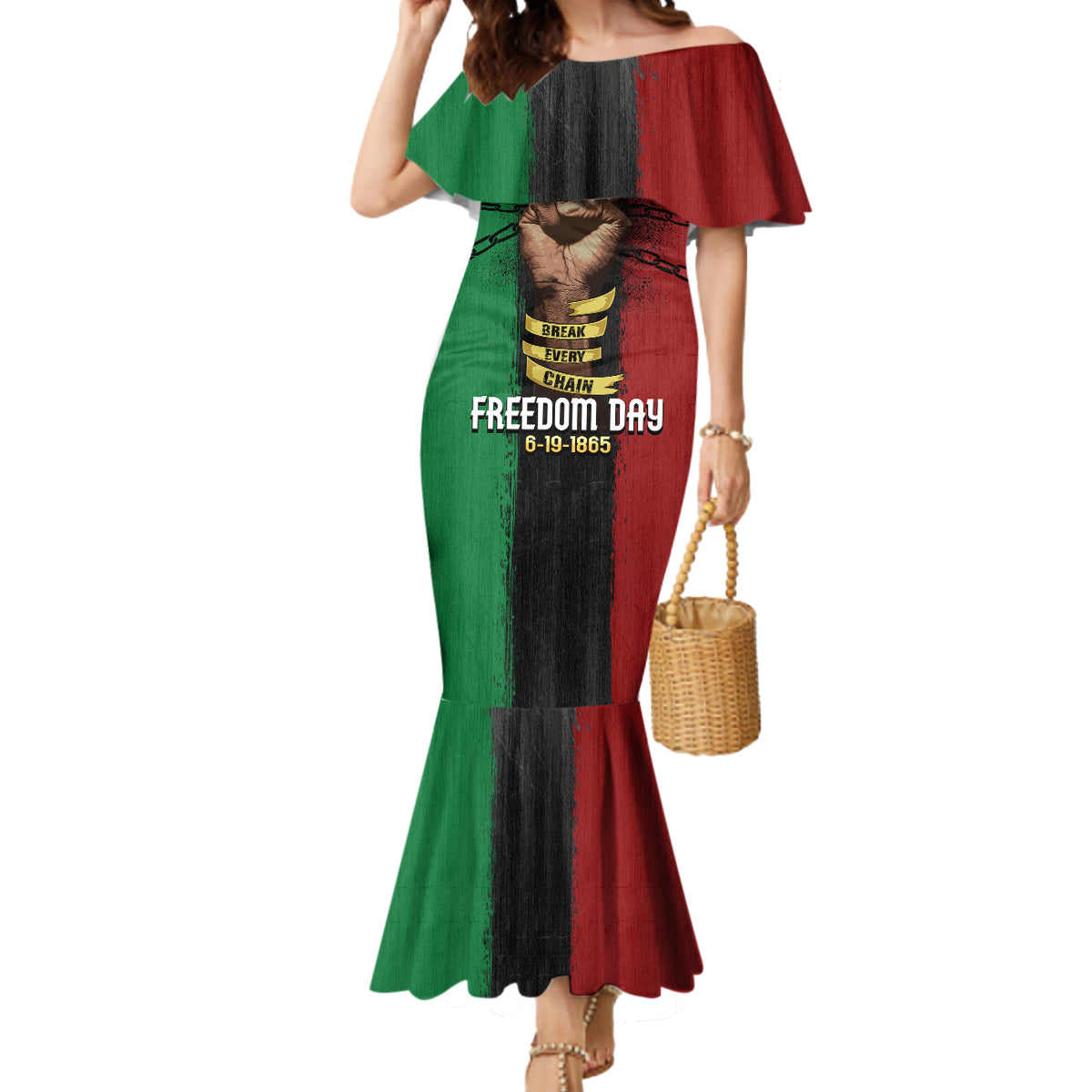 Juneteenth Freedom Day Mermaid Dress Black Pride Month - Wonder Print Shop