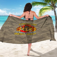 Gray camo firefighter graphic sarong held up with full front design