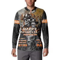 Dark button sweatshirt with hunting skull front graphic and 'Happy Father's Day' lettering