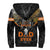 Father's Day Skull Deer Hunting Sherpa Hoodie Best Buckin Dad Ever