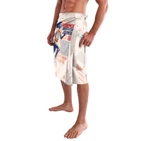 Beige printed wrap skirt with elastic waistband, Florence Griffith Joyner race graphic