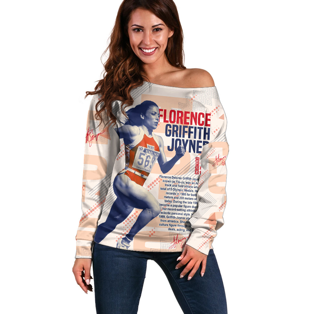 The Phenomenal Woman Flo-Jo Off Shoulder Sweater 1988 - Wonder Print Shop