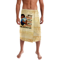 Lavalava skirt with bold graphic print and tribal pattern, drawstring waist