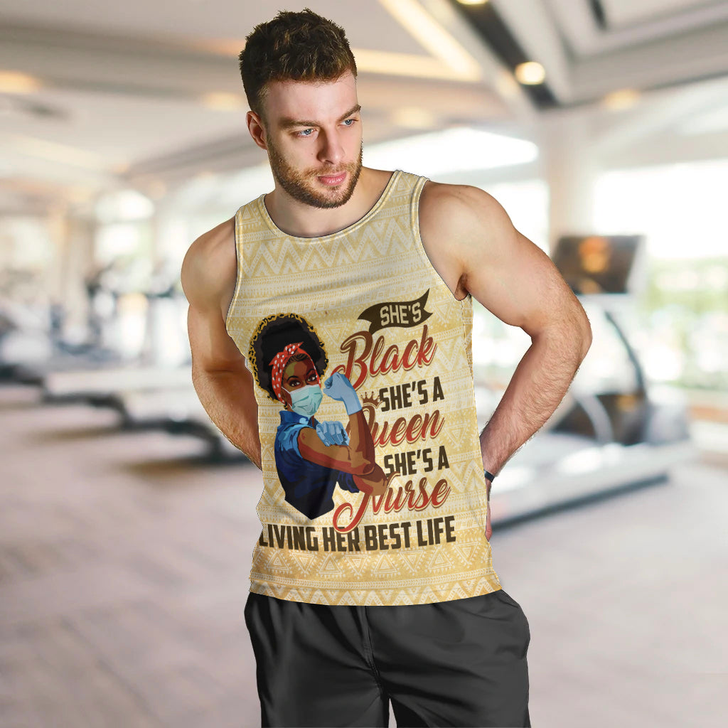 Afro Nurses Men Tank Top Black Queen African - Wonder Print Shop