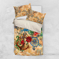 Anguilla Bedding Set Geographic Coordinate Anchor - Turlte Tropical