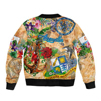 Anguilla Bomber Jacket Geographic Coordinate Anchor - Turlte Tropical