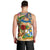 Anguilla Men Tank Top Geographic Coordinate Anchor - Turlte Tropical